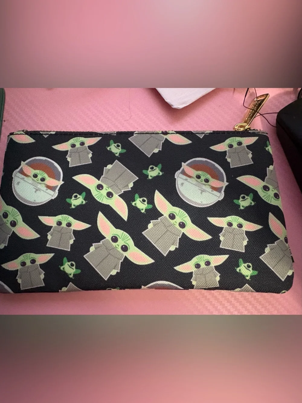 Star Wars Grogu Baby Yoda Zipper Makeup Bag Mandalorian
